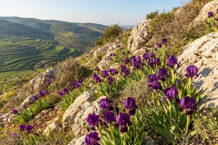 שביל אירוס הגלבוע בהר ברקן